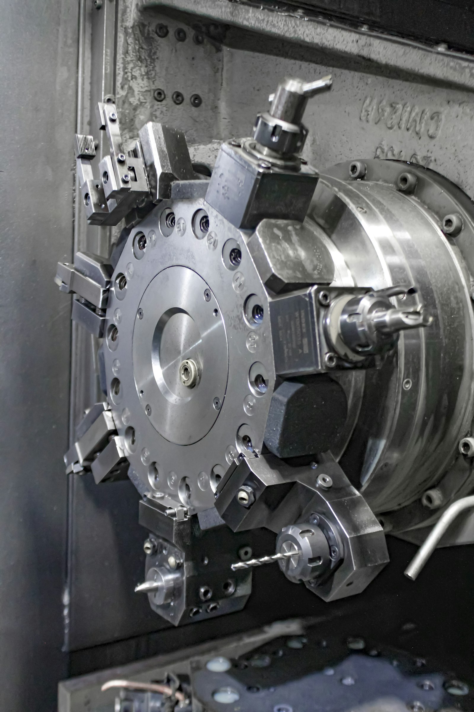CNC turning center turret inside the Elite Moulds toolroom